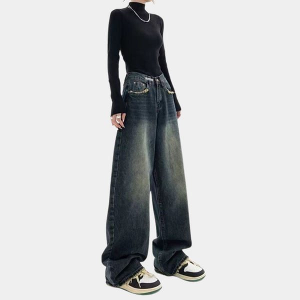 Dark Wash Baggy Jeans | Wide-Leg Revival | Retro Streetstyle Essential