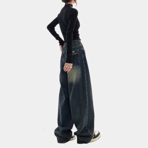 Dark Wash Baggy Jeans | Wide-Leg Revival | Retro Streetstyle Essential