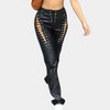 Schnür-Cut-Out-Hose in Lederoptik | Clubwear-Highlight | Mutig & Ausdrucksstark