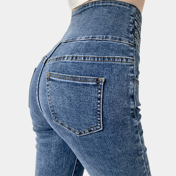 High-Waist Skinny Jeans mit Knopfleiste | Shaping Fit | Urban Denim Vibe