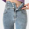 High-Waist Skinny Jeans mit Knopfleiste | Shaping Fit | Urban Denim Vibe