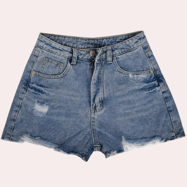 High-Waist Jeansshorts mit Fransen & Rissen | Distressed Denim | Summer Essential