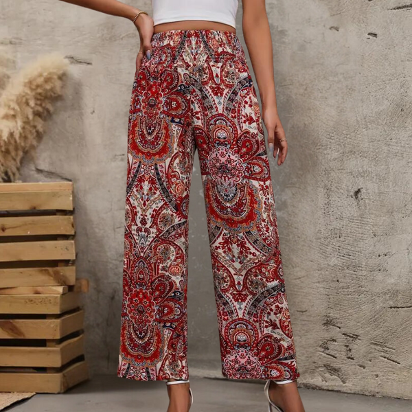 Paisley Palazzo Hose | Luftiger Boho-Print | Sommerlicher Chic