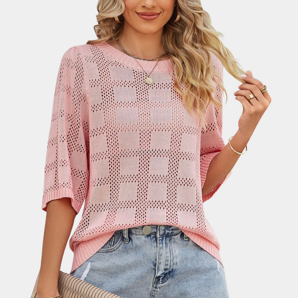 Strickshirt mit Lochmuster | Luftig & Modern | Sommer Must-Have