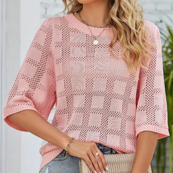 Strickshirt mit Lochmuster | Luftig & Modern | Sommer Must-Have
