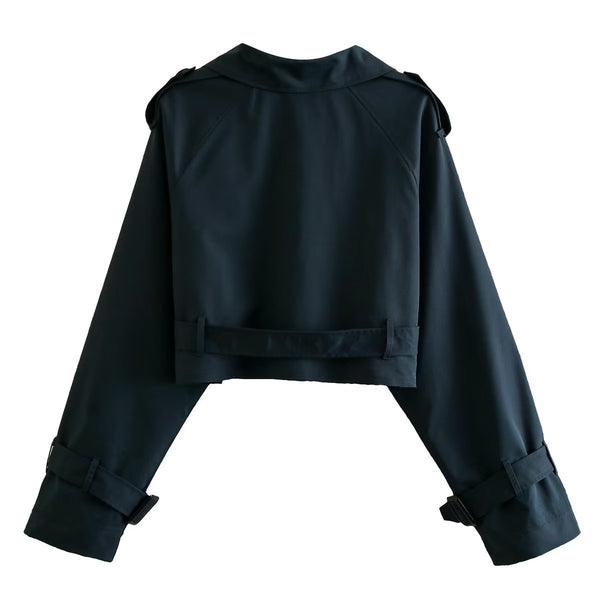 Cropped Trenchjacke | Trendiges Design | Leichter Übergangsstyle