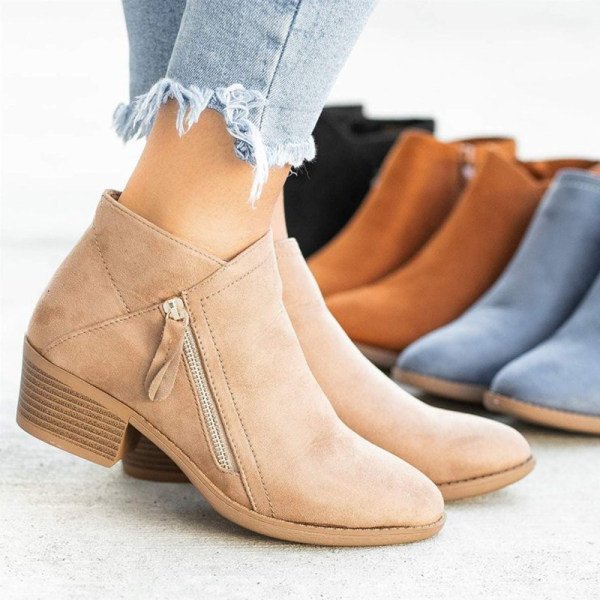 Elegante Ankle Boots mit Reißverschluss | Komfort & Stil | Ideal für Alltag & Büro