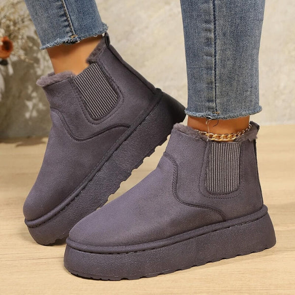 Gefütterte Ankle-Boots mit Plateau | Warm und Stylisch | Perfekt für Winter