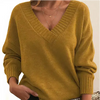Klassischer V-Ausschnitt Pullover | Lockerer Schnitt | Perfekt für Alltag und Freizeit | Weiches Strickmaterial