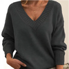 Klassischer V-Ausschnitt Pullover | Lockerer Schnitt | Perfekt für Alltag und Freizeit | Weiches Strickmaterial
