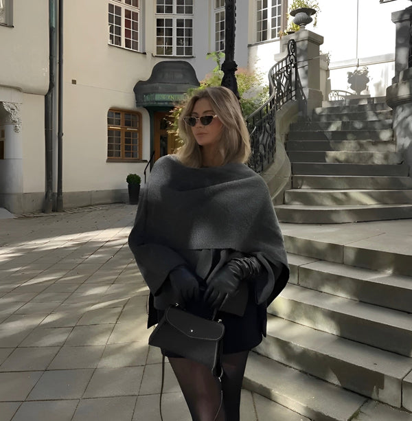 Poncho mit asymmetrischem Schnitt | Elegant und Zeitlos | Perfekt für Herbst und Winter