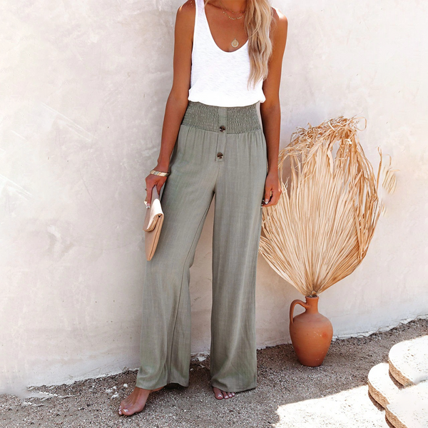 Leinen Palazzo Hose | High Waist | Boho Chic Must-Have