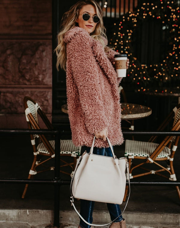 Plüsch-Teddyjacke mit Kapuze | Kuschelig & Stilvoll | Perfekt für Wintertage