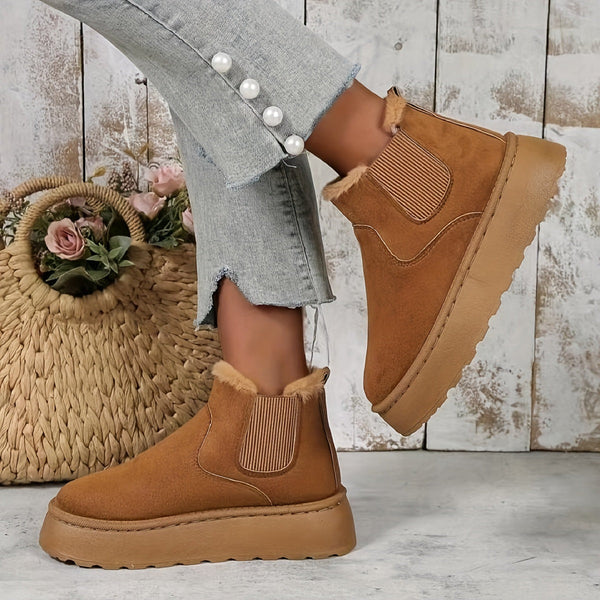 Gefütterte Ankle-Boots mit Plateau | Warm und Stylisch | Perfekt für Winter