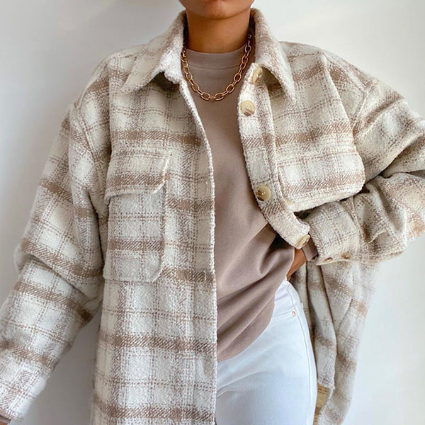 Karierte Overshirt-Jacke | Lässig & Stylisch | Freizeit & Übergangszeit | Weiches Material