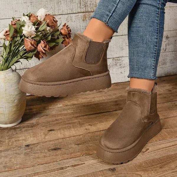 Gefütterte Ankle-Boots mit Plateau | Warm und Stylisch | Perfekt für Winter