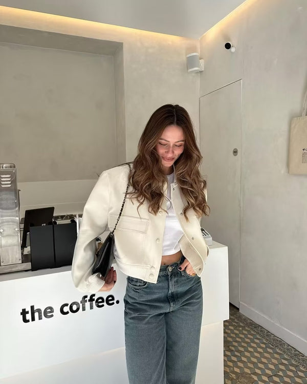 Kurze Kunstlederjacke | Modern & Vielseitig | Perfekt für jede Jahreszeit