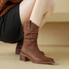 Cowboy-Stiefeletten | Schlichtes Western-Design | Bequem & Vielseitig | Robuster Blockabsatz
