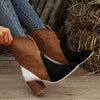 Cowboy-Stiefeletten | Mehrfarbiges Wildleder-Design | Western-Stil | Bequemer Absatz
