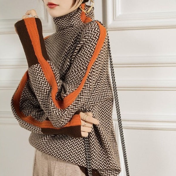 Oversize-Strickpullover mit Kontrastdetails | Modern und Bequem | Perfekt für Herbst und Winter