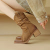 Cowboy-Stiefeletten | Schlichtes Western-Design | Bequem & Vielseitig | Robuster Blockabsatz