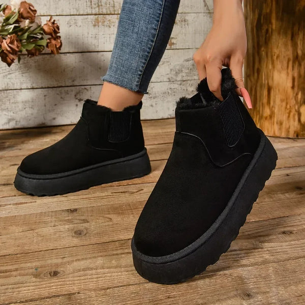 Gefütterte Ankle-Boots mit Plateau | Warm und Stylisch | Perfekt für Winter