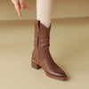 Cowboy-Stiefeletten | Schlichtes Western-Design | Bequem & Vielseitig | Robuster Blockabsatz