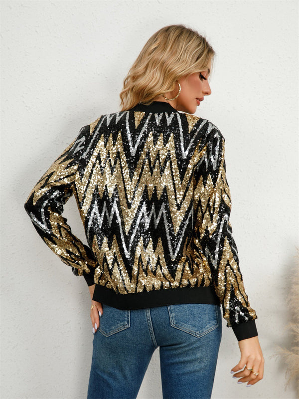 Schicke Bomberjacke mit geometrischem Muster | Stil & Komfort | Perfekt für besondere Anlässe