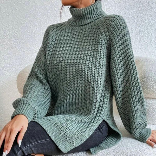 Rippstrick-Pullover mit Rollkragen | Zeitloses Design | Perfekt für Herbst und Winter | Bequemer Schnitt