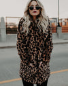 Leopardenmuster-Kunstfellmantel | Wild & Stilvoll | Perfekt für auffällige Winter-Looks