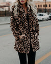Leopardenmuster-Kunstfellmantel | Wild & Stilvoll | Perfekt für auffällige Winter-Looks