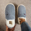 Sherpa-Gefütterte Cord-Slipper | Weich & Warm | Rutschfeste Sohle