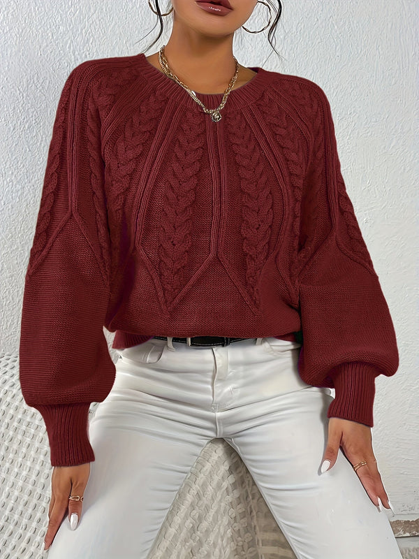 Zopfmuster-Strickpullover mit V-Ausschnitt | Klassisch & Modern | Perfekt für kühle Tage
