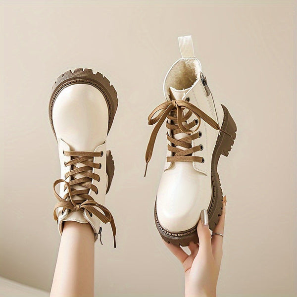 Schnürstiefeletten | Robuste Profilsohle | Trendiger Look | Alltagstauglich