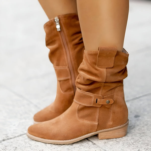 Damen-Stiefeletten mit Schnallen | Bequem | Modern und Vielseitig
