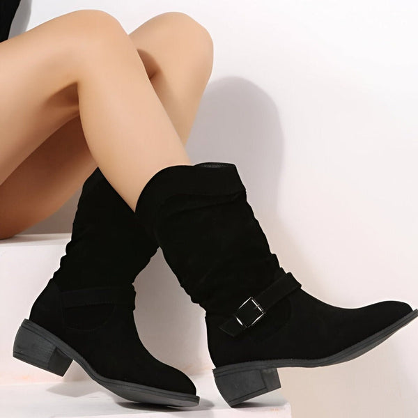 Damen-Stiefeletten mit Schnallen | Bequem | Modern und Vielseitig