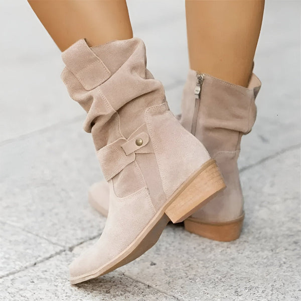 Damen-Stiefeletten mit Schnallen | Bequem | Modern und Vielseitig