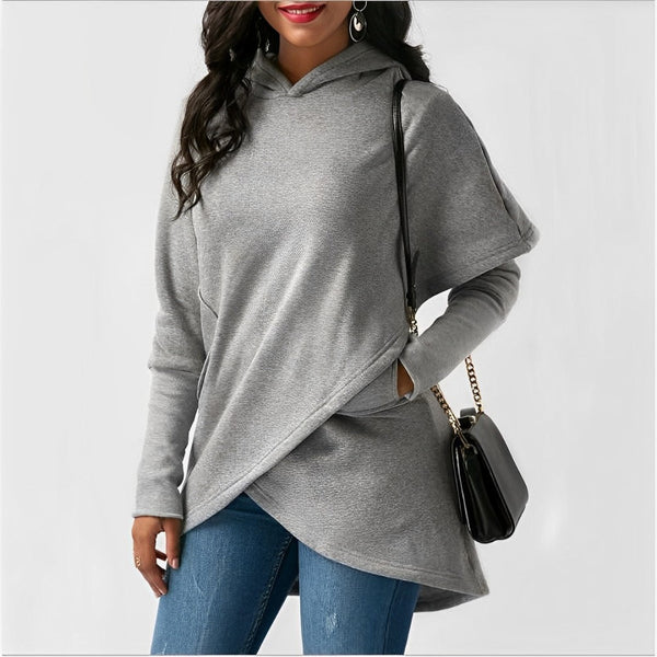 Asymmetrisches Kapuzen-Sweatshirt | Lässiger Look | Perfekt für Alltag und Freizeit