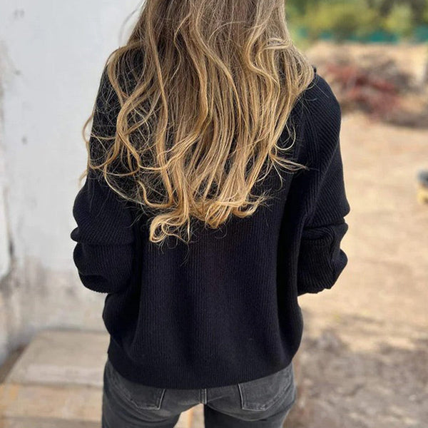 Strickpullover mit Reißverschluss | Lässiger Chic | Bequem & Vielseitig | Winter-Essential