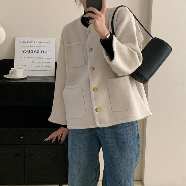 Elegante Wolljacke mit Knopfleiste | Zeitlos und Bequem | Perfekt für den Übergang