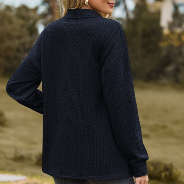 Casual-Langarmshirt mit Knopfleiste | Lässig und Vielseitig | Perfekt für den Alltag