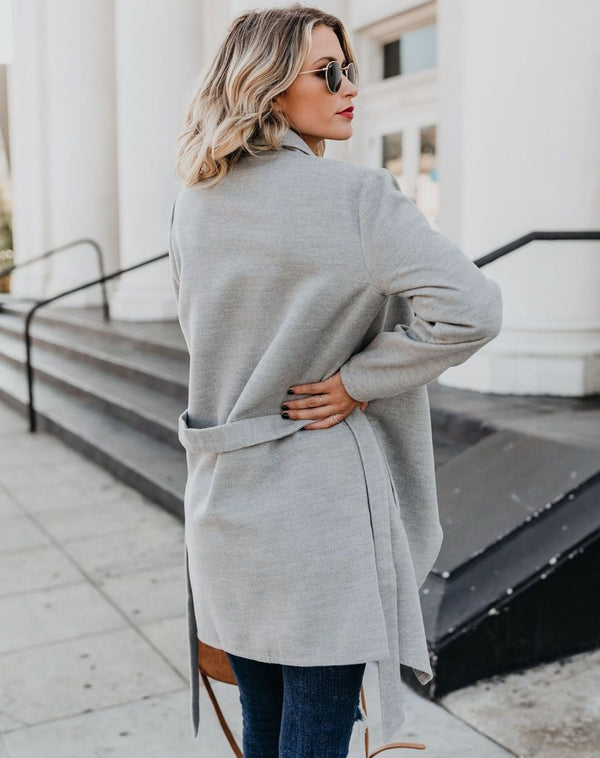Schicker Wickelmantel mit Gürtel | Zeitlos & Elegant | Perfekt für Übergangszeiten