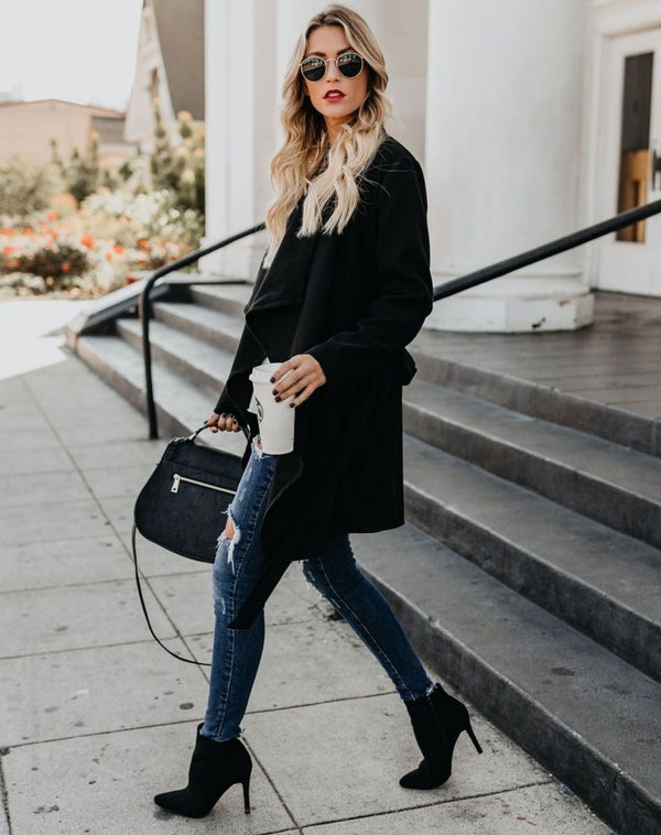 Schicker Wickelmantel mit Gürtel | Zeitlos & Elegant | Perfekt für Übergangszeiten