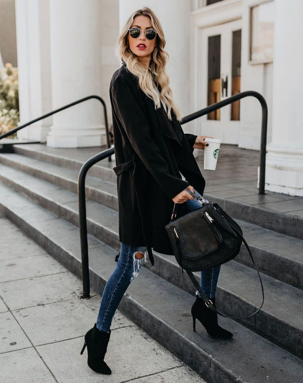 Schicker Wickelmantel mit Gürtel | Zeitlos & Elegant | Perfekt für Übergangszeiten