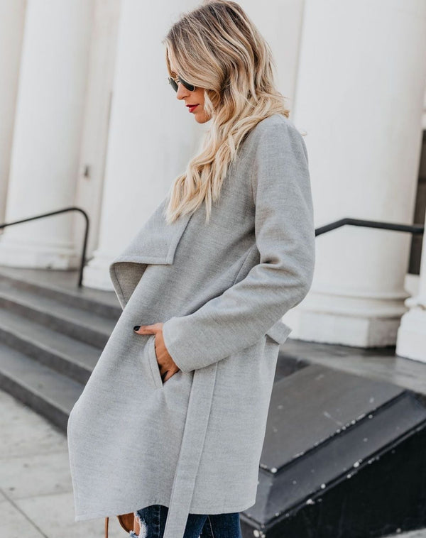 Schicker Wickelmantel mit Gürtel | Zeitlos & Elegant | Perfekt für Übergangszeiten