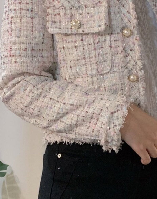 Klassische Bouclé-Jacke | Elegant & Zeitlos | Perfekt für Büro & Freizeit