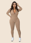 Figurbetonter Jumpsuit mit Reißverschluss | Sportlicher Look | Perfekt für Alltag und Training | Elastisches Material