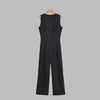 Minimalistischer Jumpsuit | Ärmellos mit Rundhalsausschnitt | Perfekt für Büro und Events | Moderner Schnitt