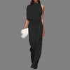 Eleganter Jumpsuit | Hochgeschlossenes Design | Perfekt für Abendveranstaltungen | Fließende Silhouette