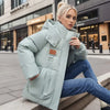 Damen-Pufferjacke mit hoher Kragenkapuze | Modern | Warm und Funktional